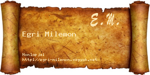Egri Milemon névjegykártya